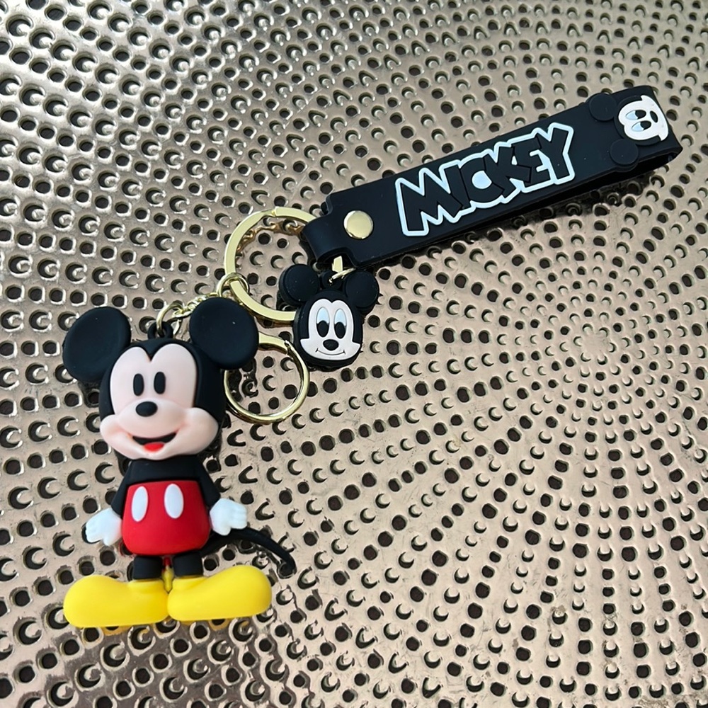 Mickey Mouse Keychain with gold tone lobster claw.